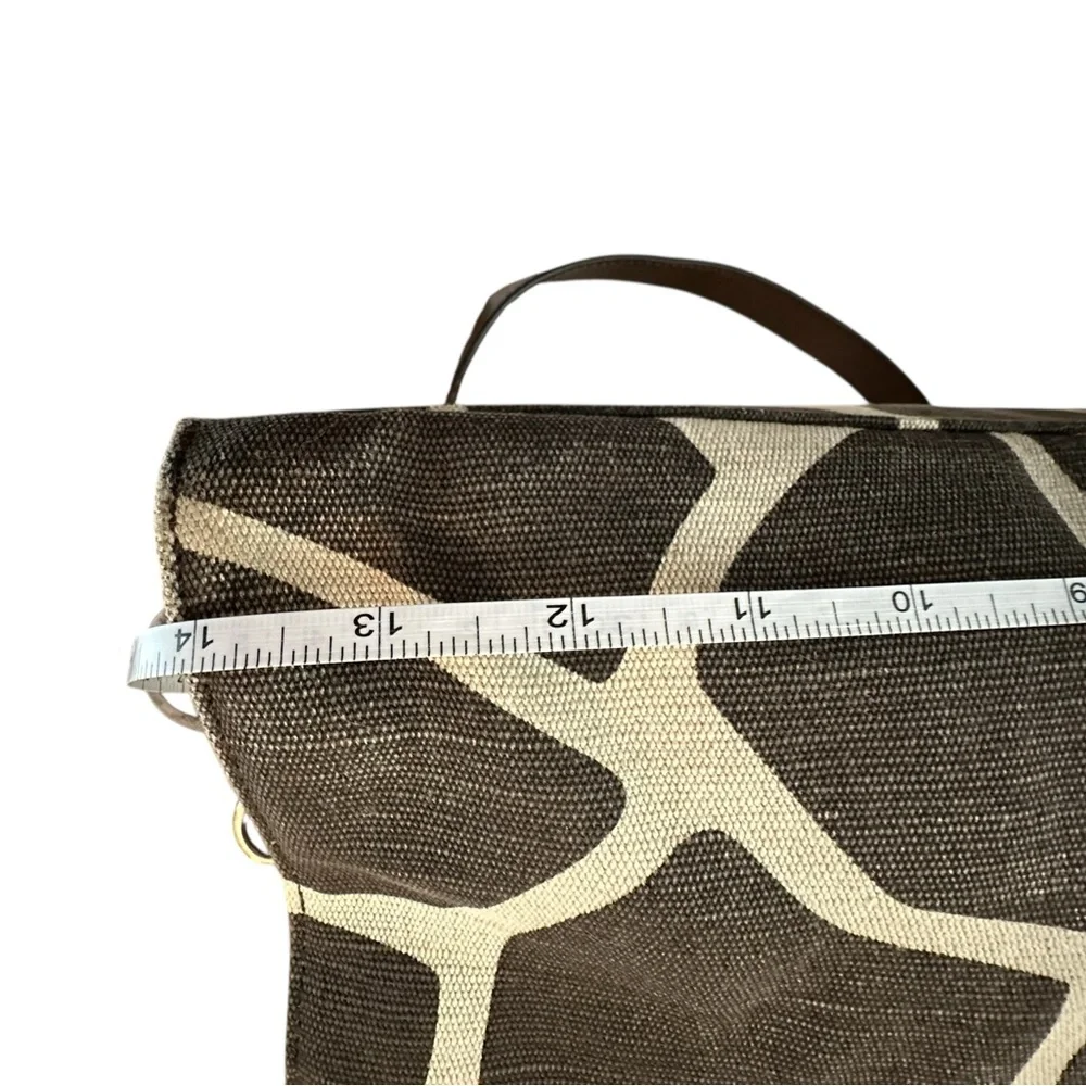 Michael Kors Giraffe Print Hamilton Bag Printed Canvas Leather Trim